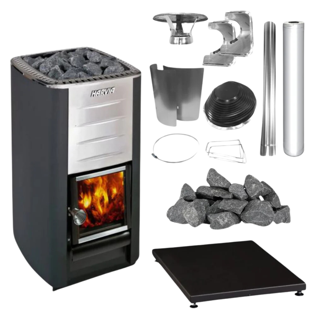 Harvia M3 Wood-Burning Stove Bundle