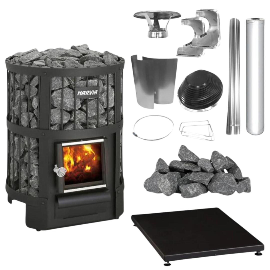 Harvia Legend 150 Wood-Burning Stove Bundle