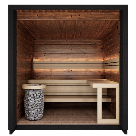 Front view of Fortuna Sauna Interior