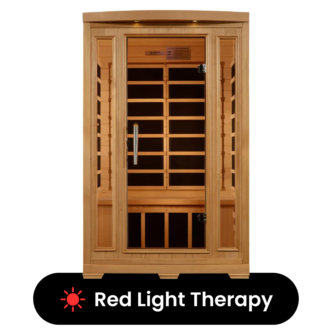 Front view of the Exteriorof the Laurel Sauna capable of Red Liught Therapy